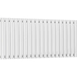Aquarius Bathrooms Column Radiator Aquarius Athens Single Horizontal Column Radiator in White 600 x1140mm