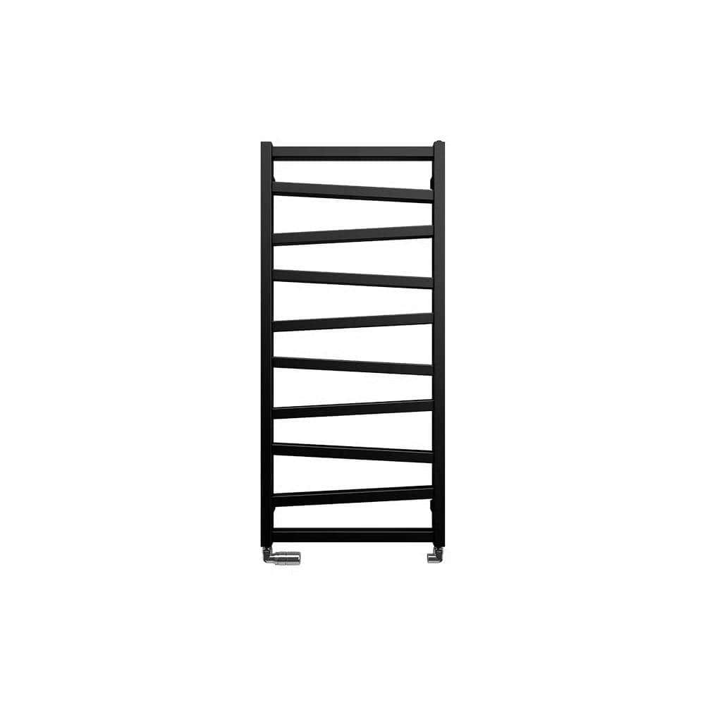 Crosswater Designer Towel Radiator Crosswater Wedge Designer Towel Rail - 500 x 1096 - Metallic Black - Central Heating