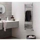 Vogue Designer Towel Radiator Vogue Melody Curved Designer Towel Radiator in Chrome 1186 x 500 / Central Heating