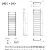 Crosswater Designer Towel Radiator Crosswater Air Designer Towel Radiator in Brushed Brass