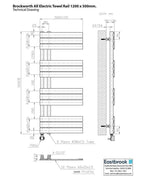 Eastbrook Designer Towel Radiator Eastbrook Brockworth All Electric Vertical Designer Towel Rail