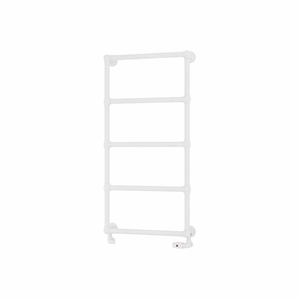 Eastbrook Traditional Towel Rail Eastbrook Stour Vertical Traditional Heated Towel Rail in Matt White 1195 x 600 / Electric Only