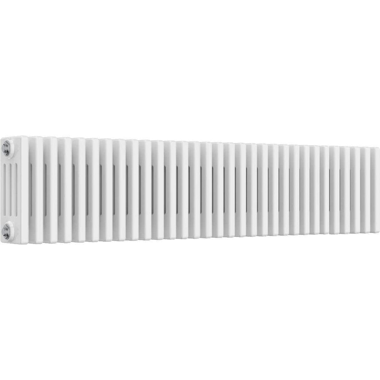 Aquarius Bathrooms Column Radiator Aquarius Foundry Horizontal 4 Column Radiator in White 300mm x 1370mm