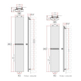 Reina Flat Panel Radiator Reina Picoli Aluminium Central Heating Vertical Radiator