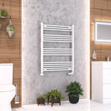 Eastbrook Wendover Straight Vertical Heated Towel Rail in White