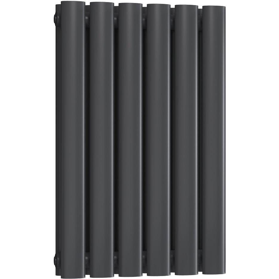 Aquarius Bathrooms Column Radiator Aquarius Athens Horizontal Double Column Radiator 600 x360mm / Anthracite