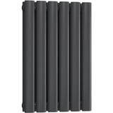 Aquarius Bathrooms Column Radiator Aquarius Athens Horizontal Double Column Radiator 600 x360mm / Anthracite