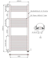 Aquarius Ladder Rails Aquarius Noir High Output Ladder Towel Rail Matt Black