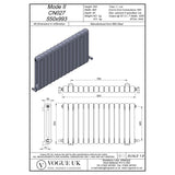 Vogue Column Radiators Vogue Mode II Traditional 2 Column Radiator in Anthracite