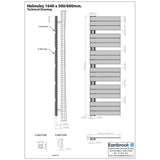 Eastbrook Designer Towel Radiator Eastbrook Helmsley Straight Vertical Designer Towel Rail in Matt Black