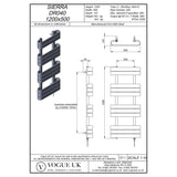 Vogue Contrast Designer Radiator in Matt Black