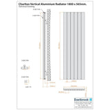 Eastbrook Panel Radiator Eastbrook Charlton Vertical Designer Radiator in Matt White