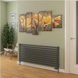 Eastbrook Designer Towel Radiator Eastbrook Murano Horizontal Designer Radiator in Matt Anthracite 600 x 1400mm