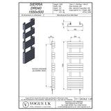 Vogue Contrast Designer Radiator in Matt Black