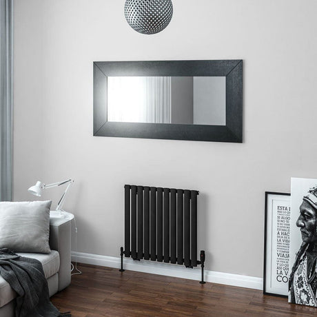 Eastbrook Eastbrook Tunstall Straight Horizontal Designer Radiator in Matt Black 600 x 648mm