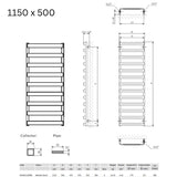 Crosswater Designer Towel Radiator Crosswater Air Designer Towel Radiator in Brushed Brass