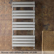 Eastbrook Designer Towel Radiator Eastbrook Staverton Tube on Tube Vertical Straight Heated Towel Rail - 1200 x 600mm - Chrome