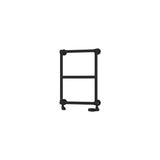 Eastbrook Traditional Towel Rail Eastbrook Stour Vertical Traditional Heated Towel Rail in Matt Black 690 x 500 / Dual Fuel