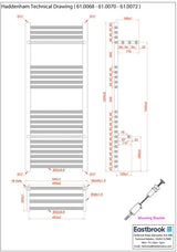 Eastbrook Ladder Rail Eastbrook Haddenham Straight Vertical Towel Rail in Chrome