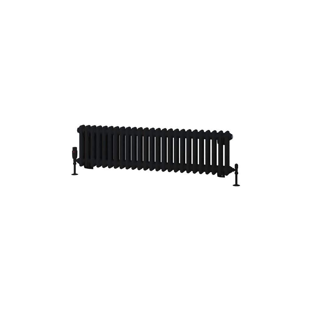 Eastbrook Column Radiators Eastbrook Rivassa Traditional 2 Column Radiator in Matt Black