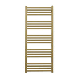 Crosswater Ladder Rail Crosswater MPRO Designer Vertical Towel Radiator in Brushed Brass 1140 x 480mm / Dual Fuel