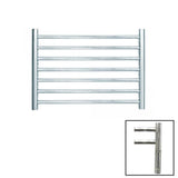 JIS Ladder Rail JIS Sussex Buxted Horizontal Stainless Steel Heated Towel Rail Polished Chrome / Electric Only with Cylindrical Adjustable Element