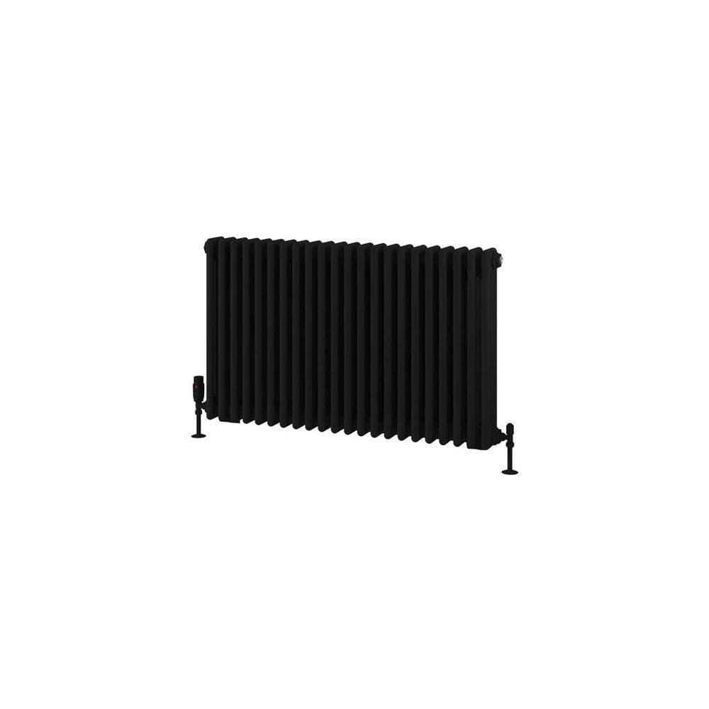 Eastbrook Column Radiator Eastbrook Rivassa Traditional 3 Column Radiator in Matt Black