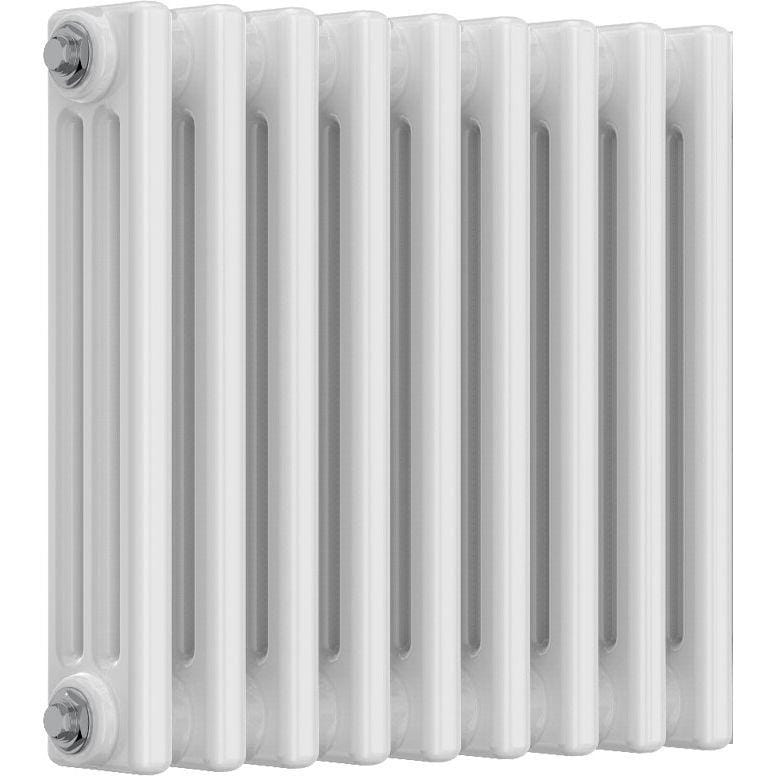 Aquarius Bathrooms Column Radiator Aquarius Foundry Horizontal 3 Column Radiator in White 400mm x 425mm