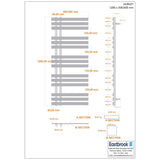 Eastbrook Designer Towel Radiator Eastbrook Hurley Vertical Straight Heated Towel Rail - 1200mm x 600mm in Matt Cappuccino