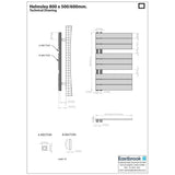 Eastbrook Designer Towel Radiator Eastbrook Helmsley Straight Vertical Designer Towel Rail in Matt Black