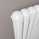 Eastbrook Column Radiators Eastbrook Rubano Straight Horizontal Traditional Column Radiator in Gloss White