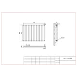 Aquarius Bathrooms Column Radiator Aquarius Athens Single Horizontal Column Radiator in White