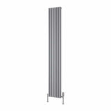 Reina Panel Radiator Reina Albano Central Heating Vertical Designer Radiator Silver / 1800 x 270mm