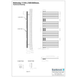 Eastbrook Designer Towel Radiator Eastbrook Helmsley Straight Vertical Designer Towel Rail in Matt Black