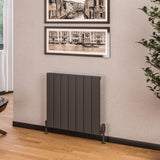 Eastbrook Eastbrook Rosano Straight Horizontal Aluminium Radiator  in Matt White 600 x 660mm / Central Heating