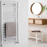 Vogue Ladder Rail Vogue Focus Straight Towel Rail in Chrome 1000 x 600 / Central Heating