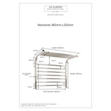 JIS Designer Towel Radiator JIS Sussex Newhaven Heated Shelf Towel Rail