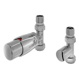 Eastbrook Radiator Valve Eastbrook Darlington Straight Thermostatic Radiator Valve with Lockshield (Pair) Chrome