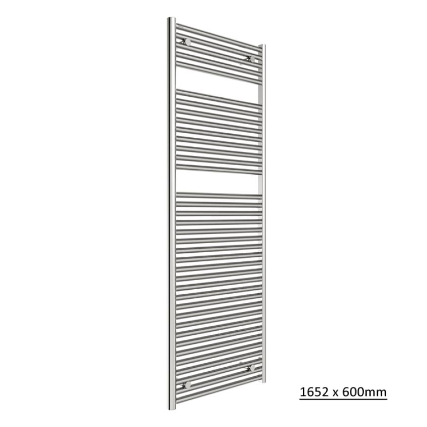 Tissino Ladder Rails Tissino Hugo2 Designer Towel Radiator in Chrome 1652 x 600 / Central Heating