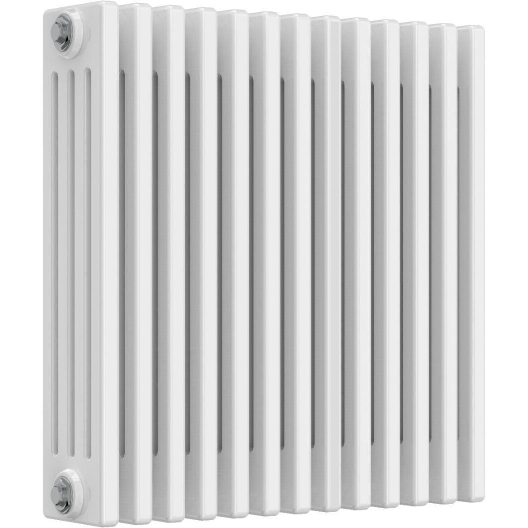 Aquarius Bathrooms Column Radiator Aquarius Foundry Horizontal 4 Column Radiator in White 600mm x 605mm