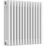 Aquarius Bathrooms Column Radiator Aquarius Foundry Horizontal 4 Column Radiator in White 600mm x 605mm