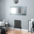 Eastbrook Panel Radiator Eastbrook Tunstall Straight Horizontal Designer Radiator in Matt Anthracite 600 x 471mm