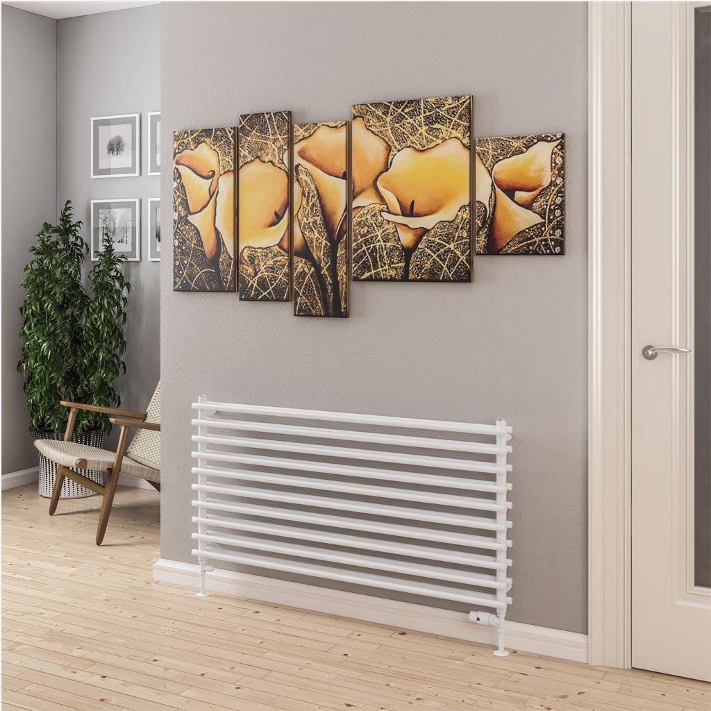 Eastbrook Designer Towel Radiator Eastbrook Murano Horizontal Designer Radiator in Gloss White 600 x 1200mm