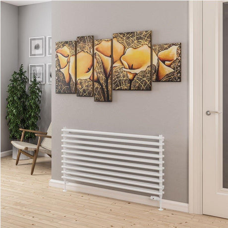 Eastbrook Designer Towel Radiator Eastbrook Murano Horizontal Designer Radiator in Gloss White 600 x 1200mm