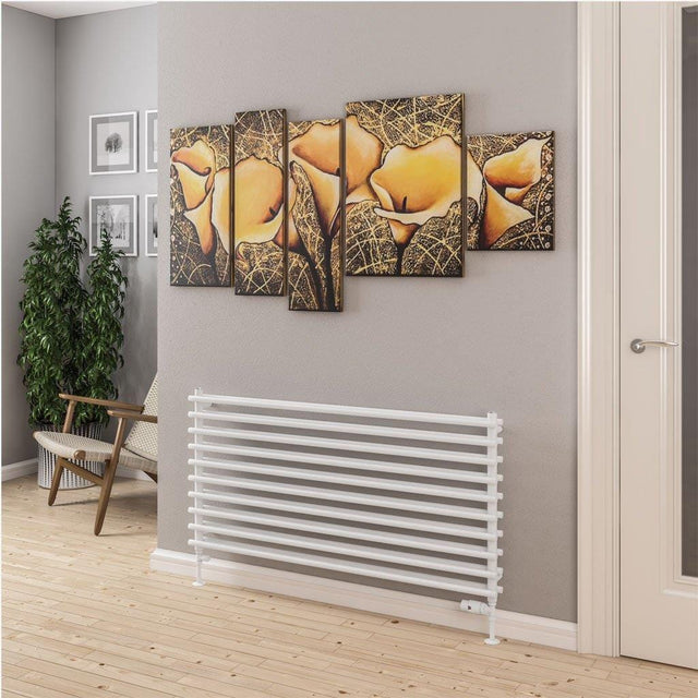 Eastbrook Designer Towel Radiator Eastbrook Murano Horizontal Designer Radiator in Gloss White 600 x 1200mm