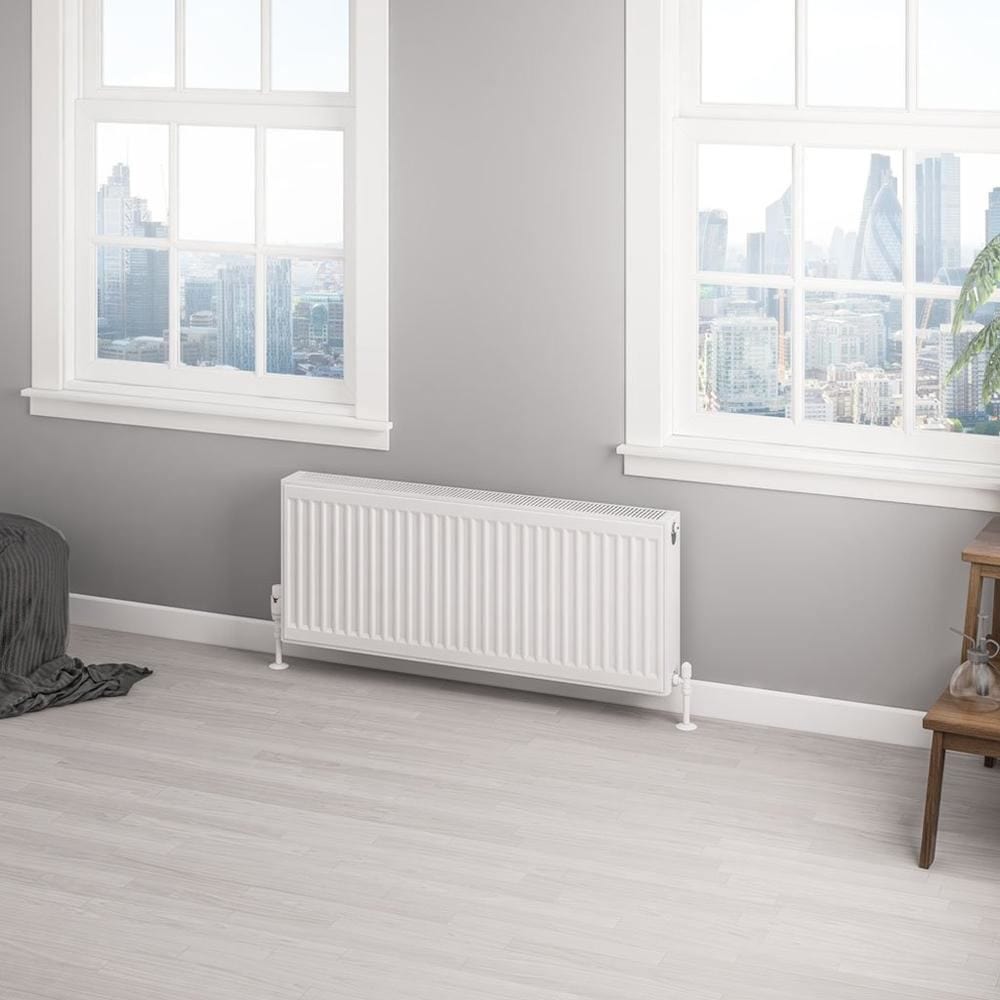 Aquarius Bathrooms Type 22 Aquarius Type 22 Compact Panel Radiator in Gloss White 400 x 1000mm