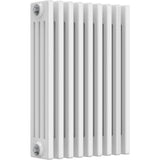 Aquarius Bathrooms Column Radiator Aquarius Foundry Horizontal 4 Column Radiator in White 600mm x 425mm