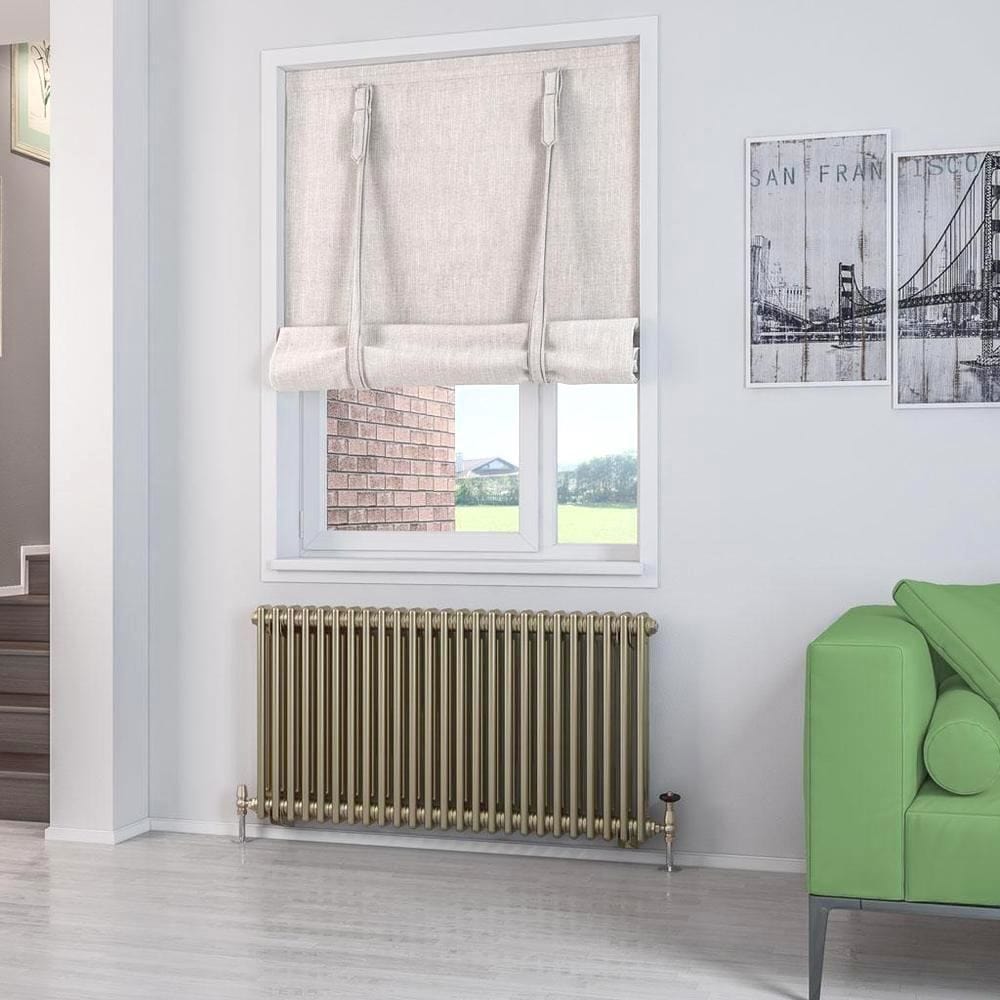 Bronze Panel Radiator Eastbrook Rivassa Traditional 2 Column Radiator in Bronze Effect ...