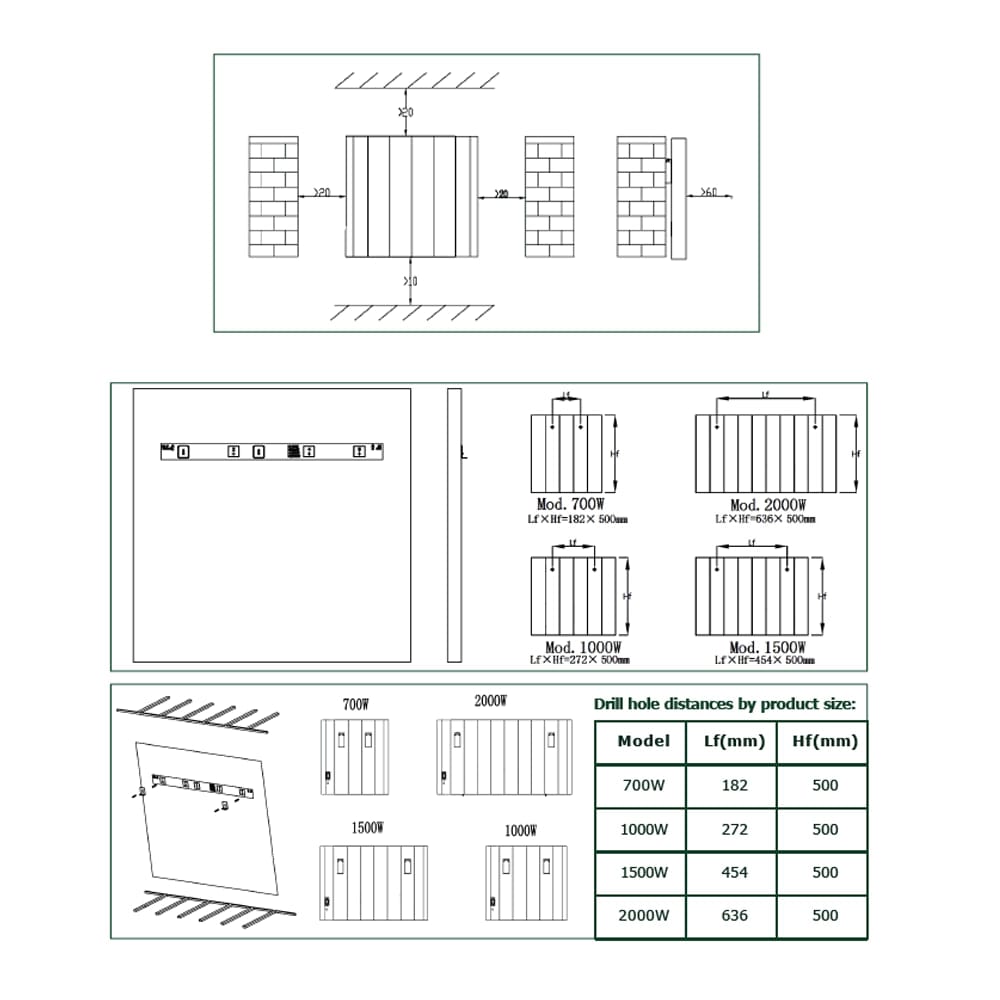 Reina Panel Radiator Reina Maia Wi-Fi Enabled Electric Horizontal Panel Radiator in White