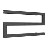 Reina Designer Towel Radiator Reina Serpe S-Shaped Central Heating Towel Radiator 270 x 500mm / Anthracite